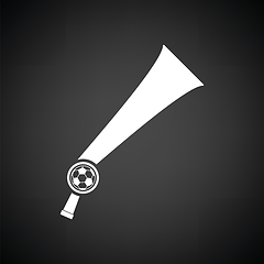 Image showing Football fans wind horn toy icon