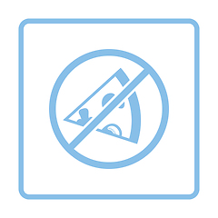 Image showing Prohibited pizza icon