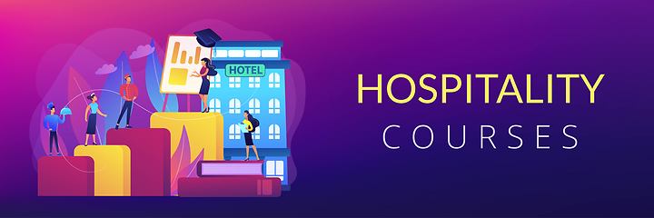 Image showing Hospitality courses concept banner header