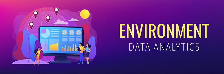 Image showing Environment data analytics concept banner header