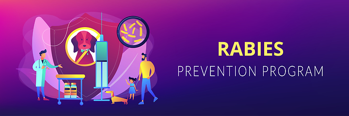 Image showing Rabies and your pet concept banner header