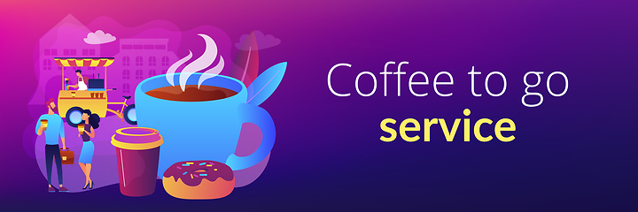 Image showing Street coffee concept banner header.