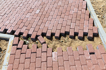 Image showing pavement construction