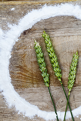 Image showing flour and wheat