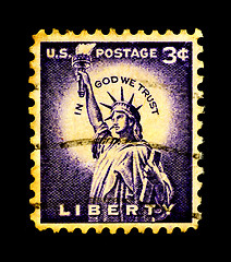 Image showing Statue of Liberty on USA Stamp
