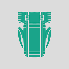 Image showing Camping backpack icon