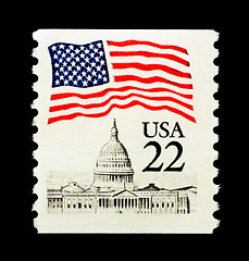 Image showing Patriotic USA Stamp