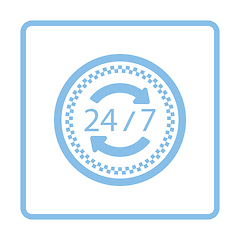 Image showing 24 hour taxi service icon