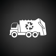 Image showing Garbage car recycle icon