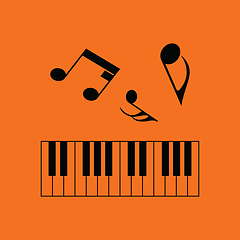 Image showing Piano keyboard icon