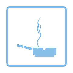 Image showing Cigarette in an ashtray icon