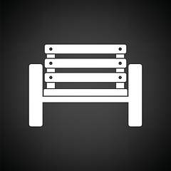 Image showing Tennis player bench icon