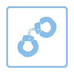 Image showing Sex handcuffs with fur icon