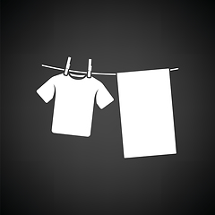 Image showing Drying linen icon