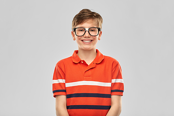 Image showing portrait of happy smiling boy in eyeglasses