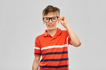 Image showing portrait of happy smiling boy in eyeglasses