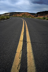 Image showing Close up on a road in Snow Canyon Park