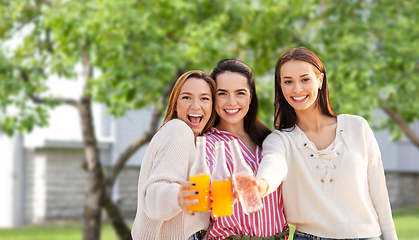 Image showing young women toasting non alcoholic drinks