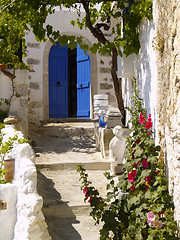 Image showing blue door