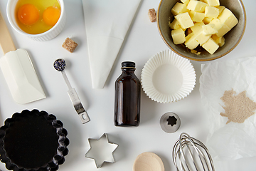 Image showing cooking ingredients and kitchen tools for baking