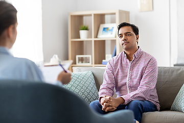 Image showing man and psychologist at psychotherapy session