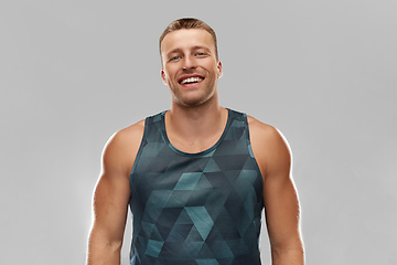 Image showing portrait of smiling young man or bodybuilder