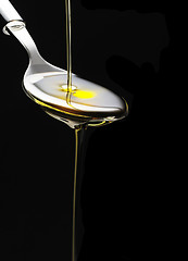 Image showing olive oil on a spoon