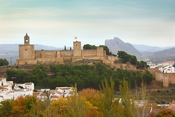 Image showing Exterior view at fortress in Antequera, Spain