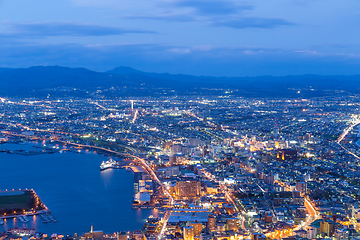 Image showing Hakodate City view at night