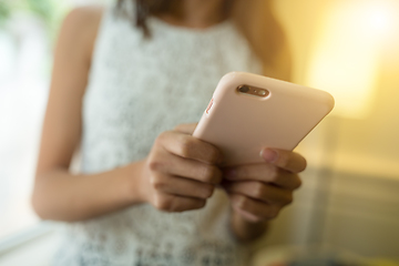 Image showing Woman using smart phone