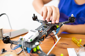 Image showing Installation of drone