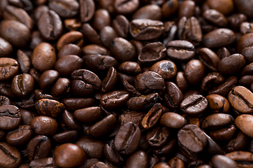 Image showing Brown coffee bean texture