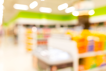 Image showing Abstract blur in supermarket
