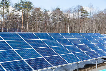 Image showing Solar panel in forest
