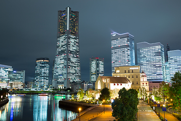 Image showing Cityscape in Japan at night