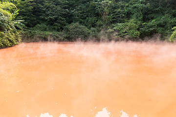 Image showing Red pond in Umi Jigoku at Beppu