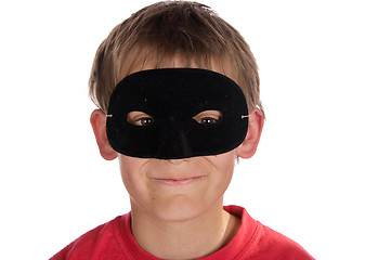 Image showing boy wearing a mask