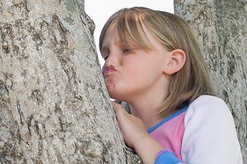 Image showing girl in a tree