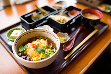 Image showing Tofu set in japanese restaurant