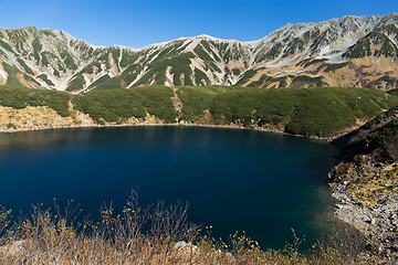 Image showing Mikurigaike pond at Murodo in autumn