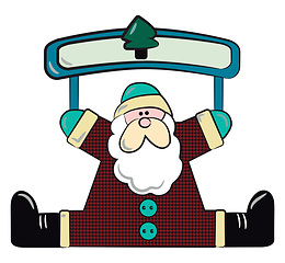 Image showing Santa Claus hanger vector or color illustration