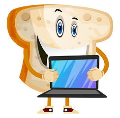 Image showing PC Toast illustration vector on white background