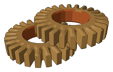 Image showing Spur gear Picture vector or color illustration