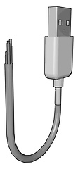 Image showing A universal serial bus vector or color illustration