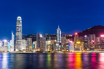 Image showing Hong Kong city at night