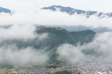 Image showing Sea of cloud and Takeda Castle