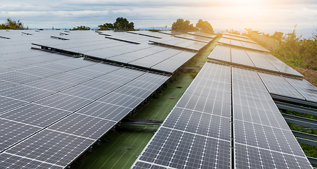 Image showing Solar panel under sunlight