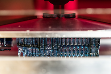 Image showing 3D Printing Machine printing a piece of plastic