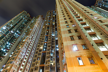 Image showing Facade of building from low angle