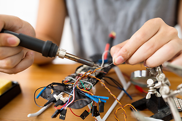 Image showing Welding on drone body